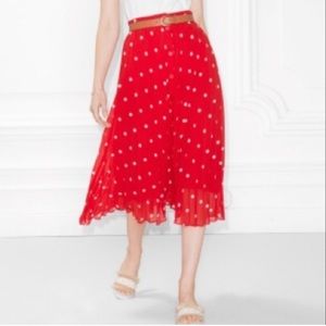 & Other Stories Polka dot midi skirt